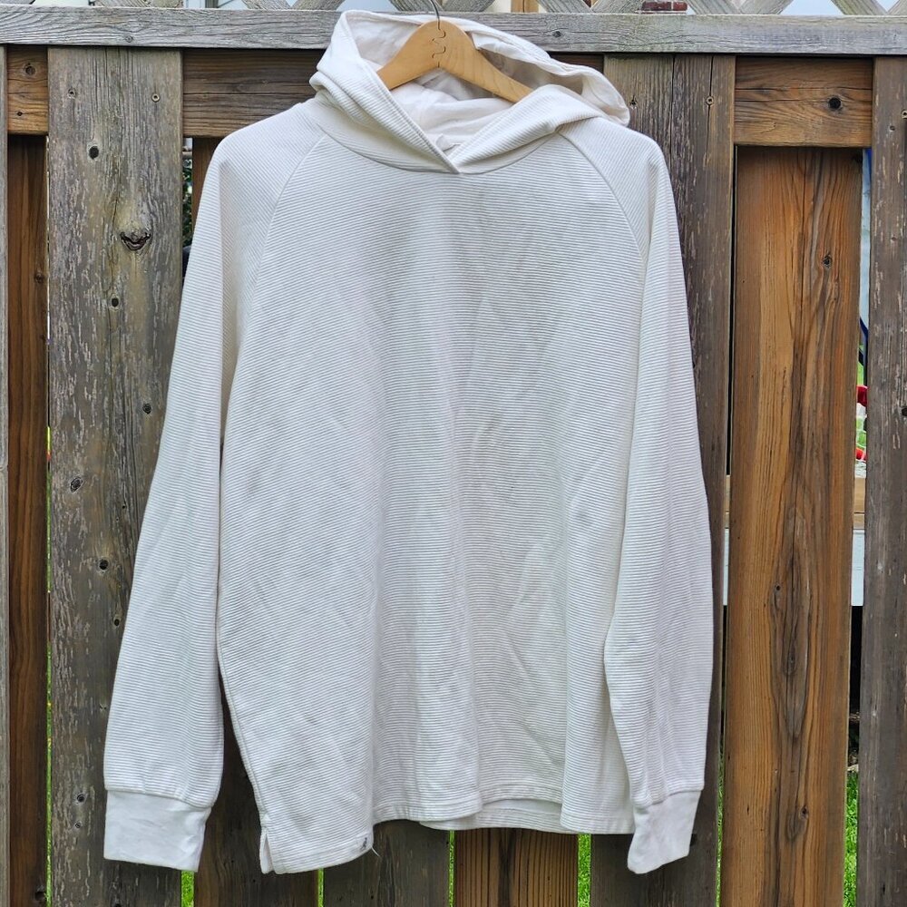 BEAUTIFUL KANGOL Tunic Women's XXL Pull Over Sweatshirt Hooded Sweater Cream